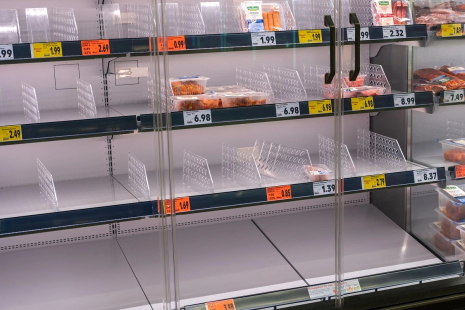 Brak produktów żywnościowych w Niemczech