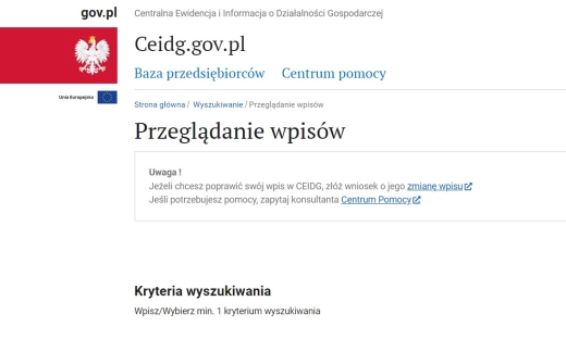CEIDG. Klucz do prowadzenia i sprawdzania działalności gospodarczej w Polsce