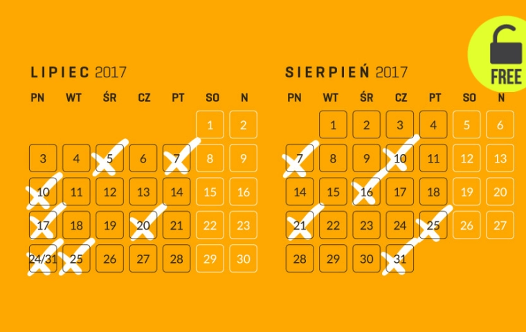 Kalendarium przedsiębiorcy – lipiec–sierpień 2017