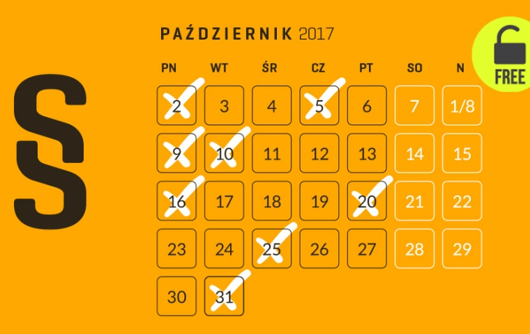 Kalendarium przedsiębiorcy – październik 2017