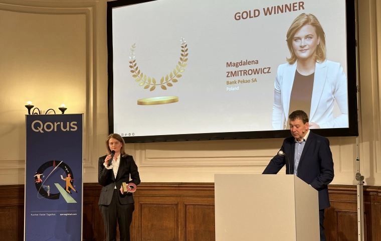 Magdalena Zmitrowicz "bankowcem roku" międzynarodowej organizacji Qorus