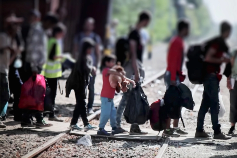 Uchodźcy na szlaku migracyjnym do Unii Europejskiej.