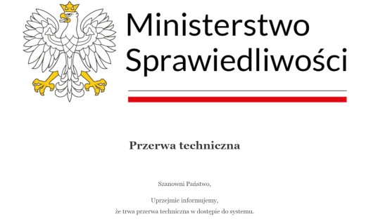 Awaria systemów informatycznych Ministerstwa Sprawiedliwości. Padły najważniejsze strony