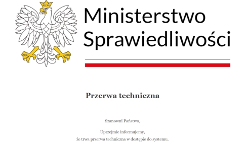 Awaria systemów informatycznych Ministerstwa Sprawiedliwości. Padły najważniejsze strony