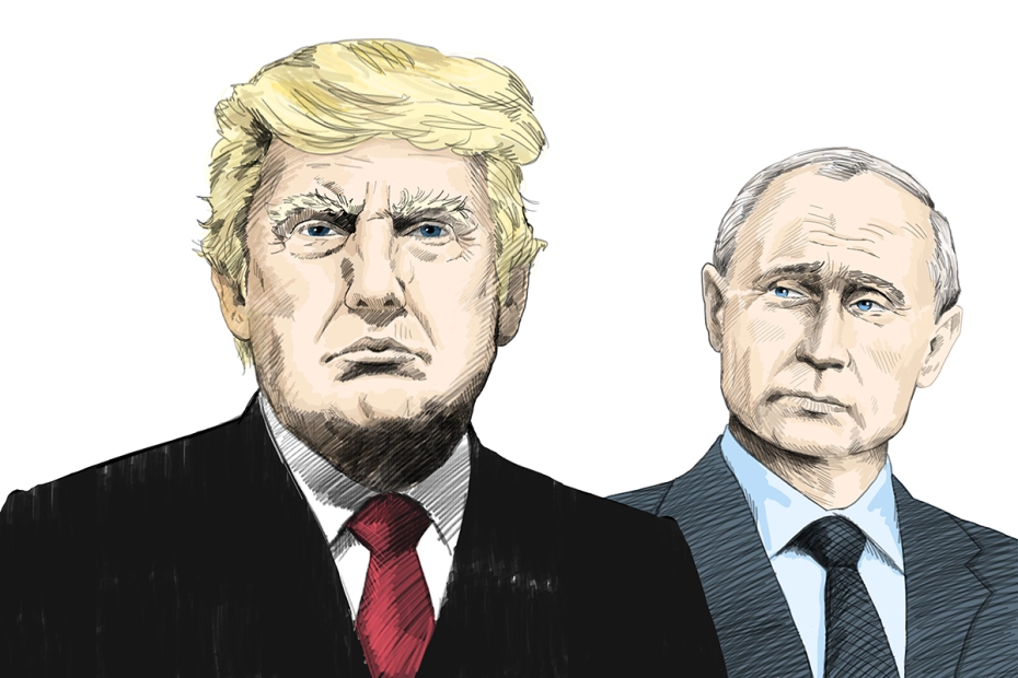 Donald Trump i Władimir Putin.