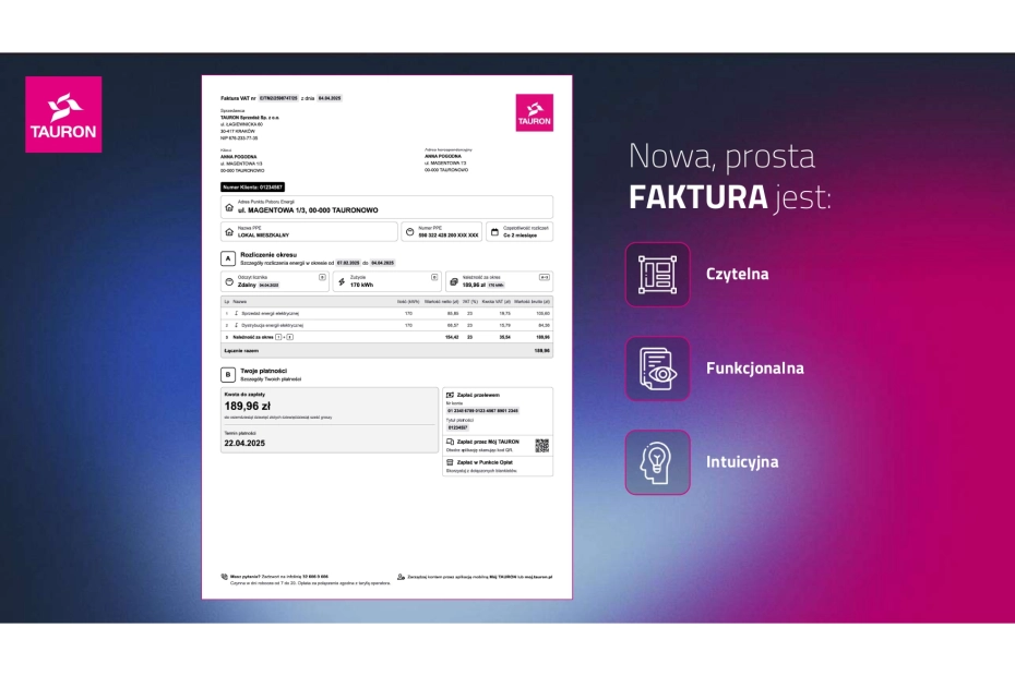 tauron, faktura