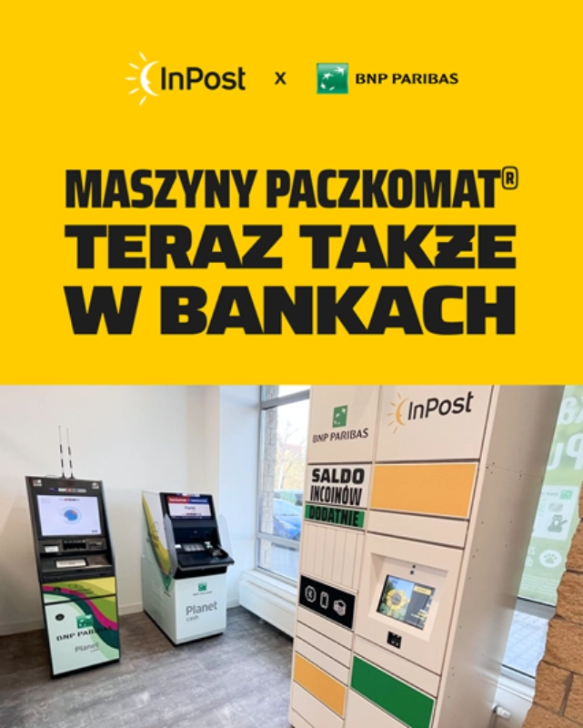 Inpost rozbudowuje sieć. Paczkomaty w placówkach Banku BNP Paribas