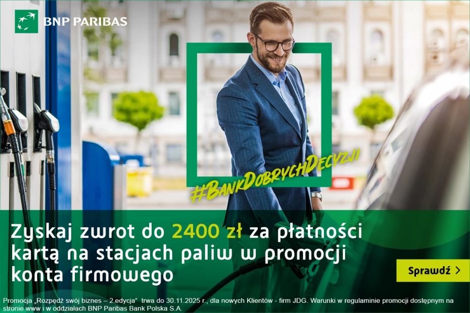 „Rozpędź swój biznes” z Bankiem BNP Paribas i zyskaj nawet 2400 zł na konto firmowe