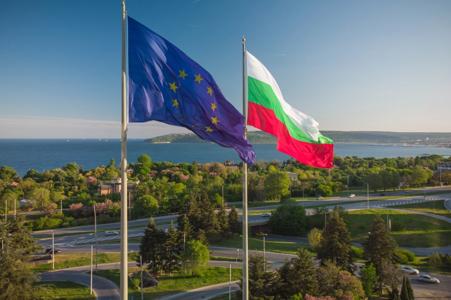 flagi UE i Bułgarii