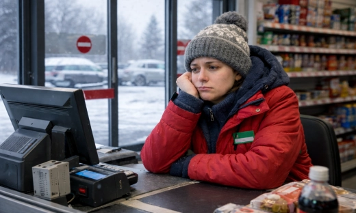 Kasjerki w czapkach i kurtkach. Zimno w Dino wywołało burzę w sieci