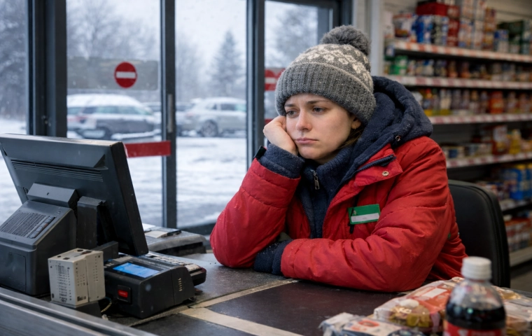 Kasjerki w czapkach i kurtkach. Zimno w Dino wywołało burzę w sieci