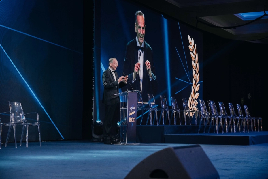 Jacek Goliszewski, prezes BCC, podczas 33 Gali Liderów Polskiego Biznesu.