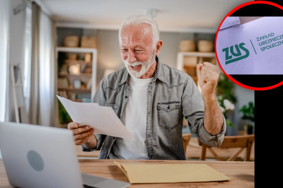 senior czyta pismo z ZUS