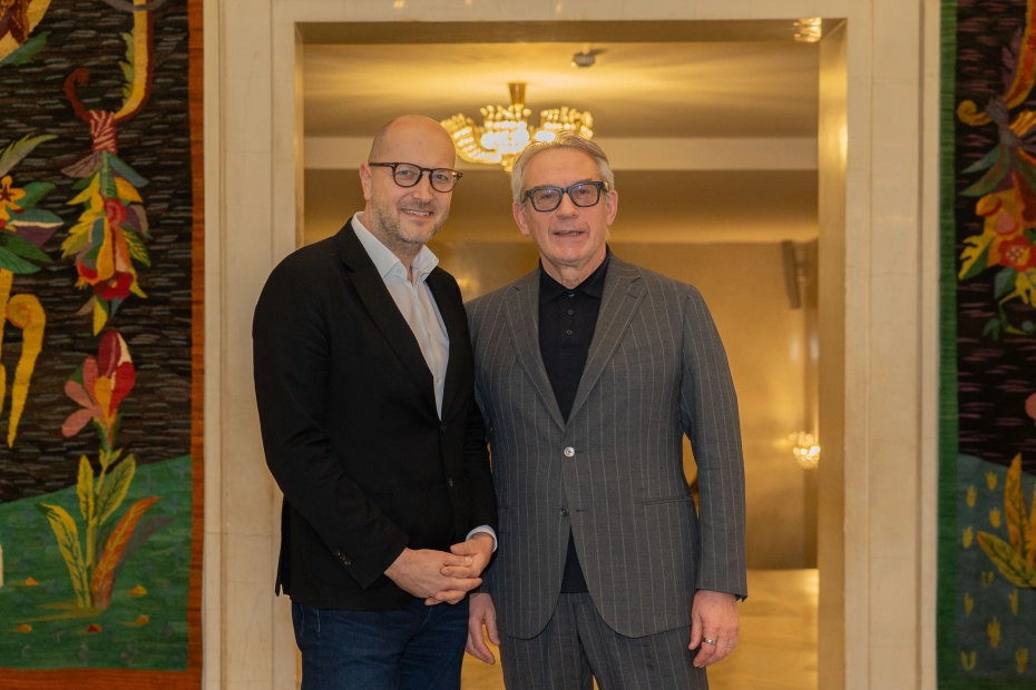 Boris Kudlička, dyrektor  Teatru Wielkiego - Opery Narodowej i Cezary Stypułkowski, prezes zarządu Banku Pekao S.A.