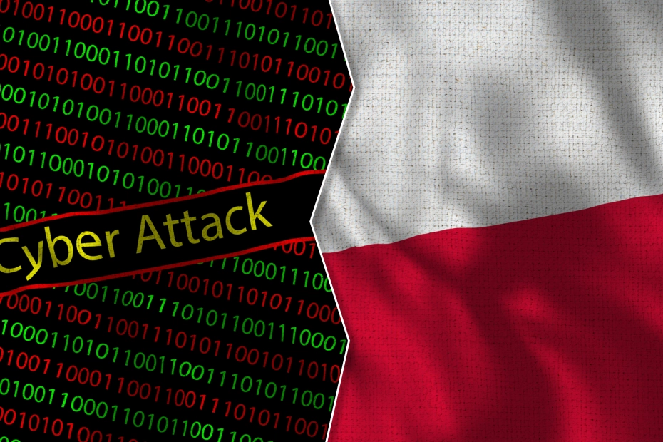 Polska, flaga, cyberatak, cyberbezpieczeństwo