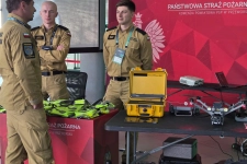 Państwowa Straż Pożarna ze swoim sprzętem podczas Carpathian Drone Summit.