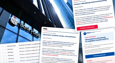 Siedem maili w dwa dni. Przedsiębiorca pokazuje, jak oszuści podszywają się pod PKO BP. Ekspertka i CERT Polska ostrzegają
